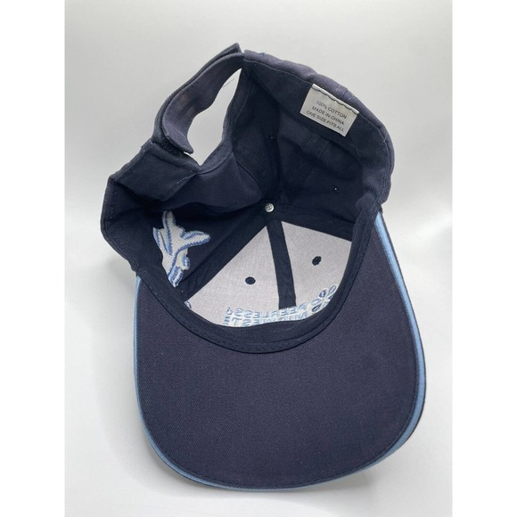 Vintage Faded Peerless Midwest Spell Out Water Splash Cotton Dad Hat Cap Blue - Picture 4 of 5